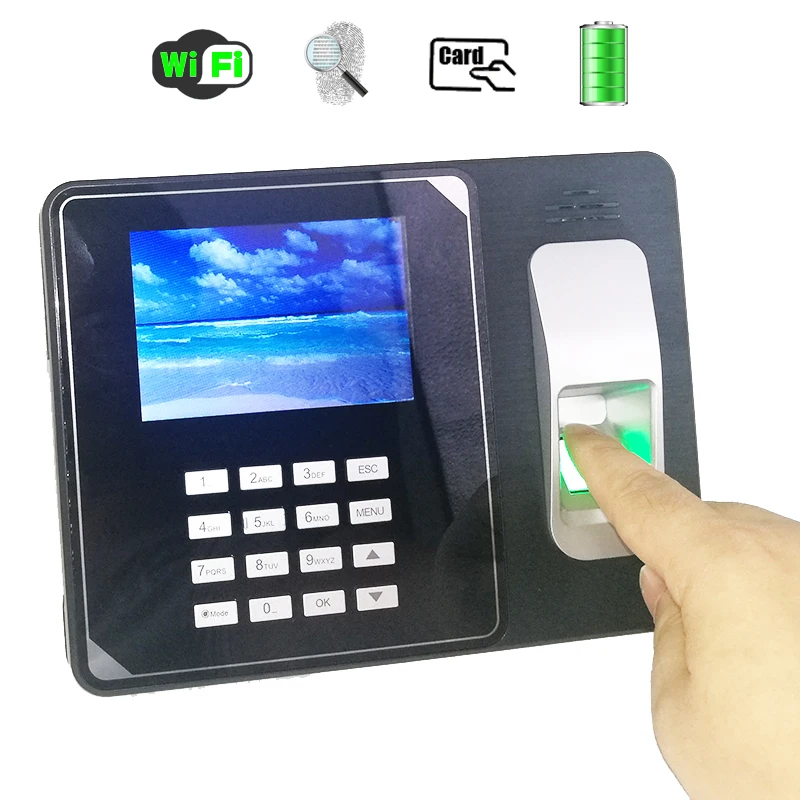 WIFI Fingerprint Time Attendance with 125khz rfid Reader Employee Electronic Attendance with Build In Back Up Battery
WIFI Fingerprint Time Attendance with 125khz rfid Reader Employee Electronic Attendance with Build In Back Up Battery