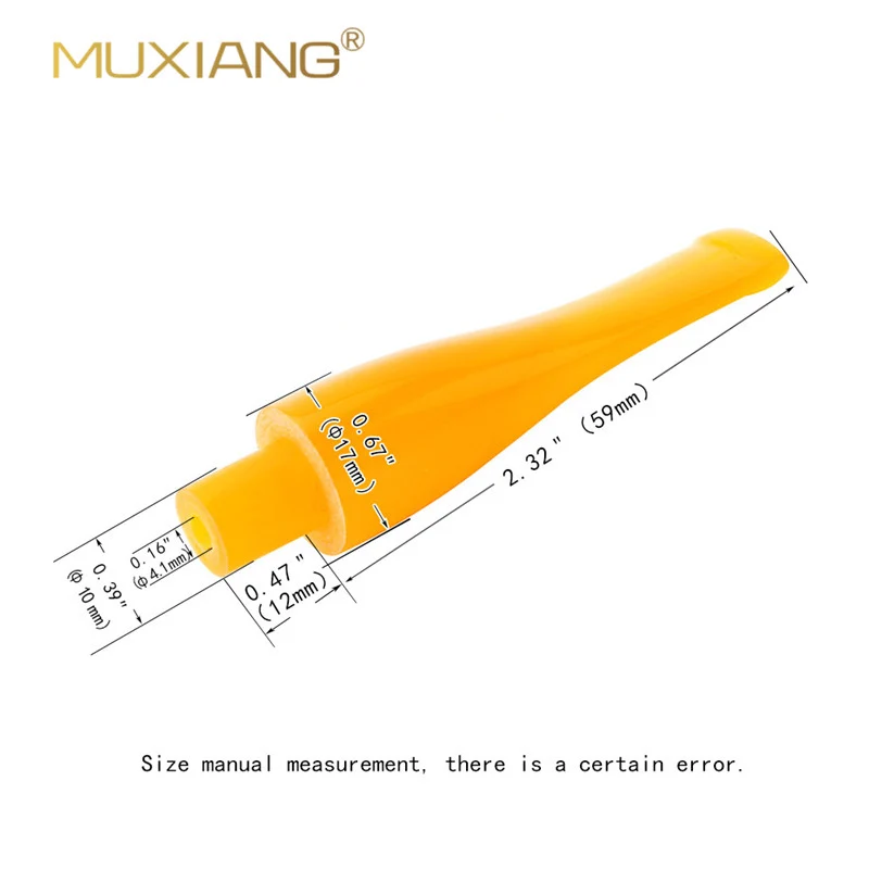 MUXIANG Smoking Pipe Mouthpiece Replacement Yellow Color Straight Acrylic Mouthpiece Fit 9mm Filters pipe accessories be0160
MUXIANG Smoking Pipe Mouthpiece Replacement Yellow Color Straight Acrylic Mouthpiece Fit 9mm Filters pipe accessories be0160