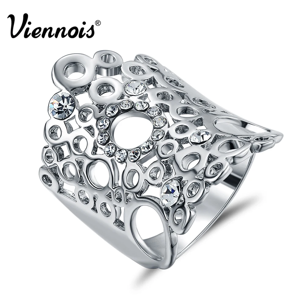 Viennois Geometric Hollow out Circles Rings for Women Rhinestones Exaggerated Wide Ring Fashion Party Jewelry Girls Gifts
Viennois Geometric Hollow out Circles Rings for Women Rhinestones Exaggerated Wide Ring Fashion Party Jewelry Girls Gifts
