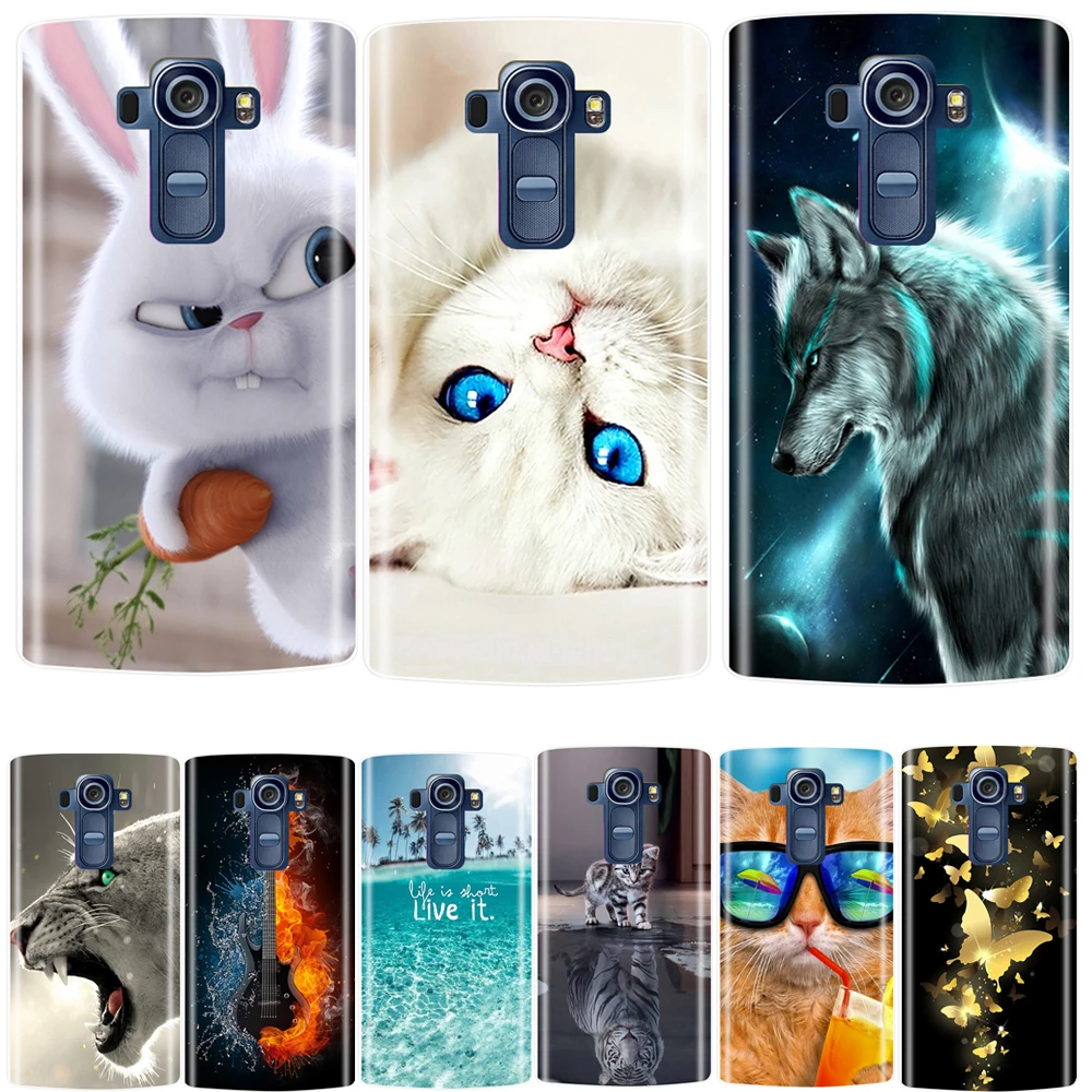 Чехол для телефона LG G4 мягкий силиконовый чехол из ТПУ с изображением милого кота