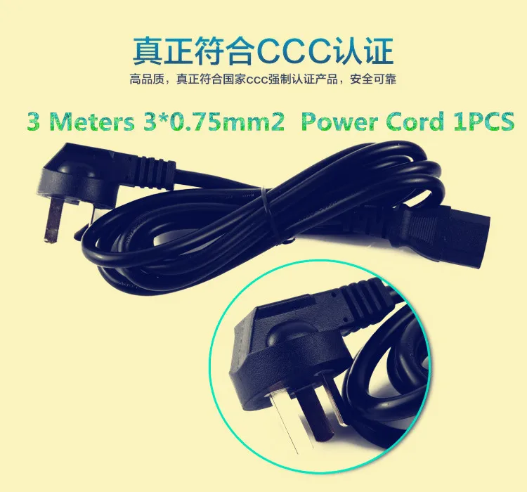 1PCS YT637 3 Meters 3*0.75mm2 Copper Core Three Holes The Printer Host and Desktop Computer Power Cord
1PCS YT637 3 Meters 3*0.75mm2 Copper Core Three Holes The Printer Host and Desktop Computer Power Cord
