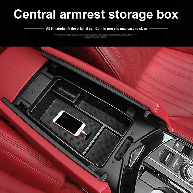 

Central Armrest Storage Box Cover Trim ABS Car Organizer for Maserati Ghibli Levante 2014-17 NJ88 Plastic Car Accessories