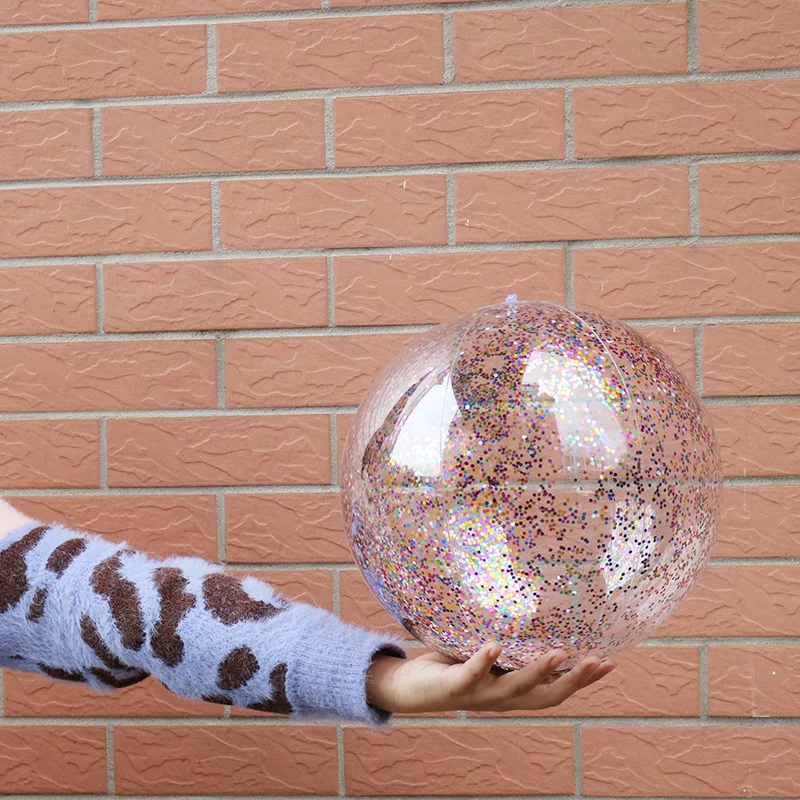 16inch/24inch Confetti Glitter Beach Ball Water Balloon Fun Inflatable Toys For Adult Children Beach Volleyball Pool & Accessory
16inch/24inch Confetti Glitter Beach Ball Water Balloon Fun Inflatable Toys For Adult Children Beach Volleyball Pool & Accessory