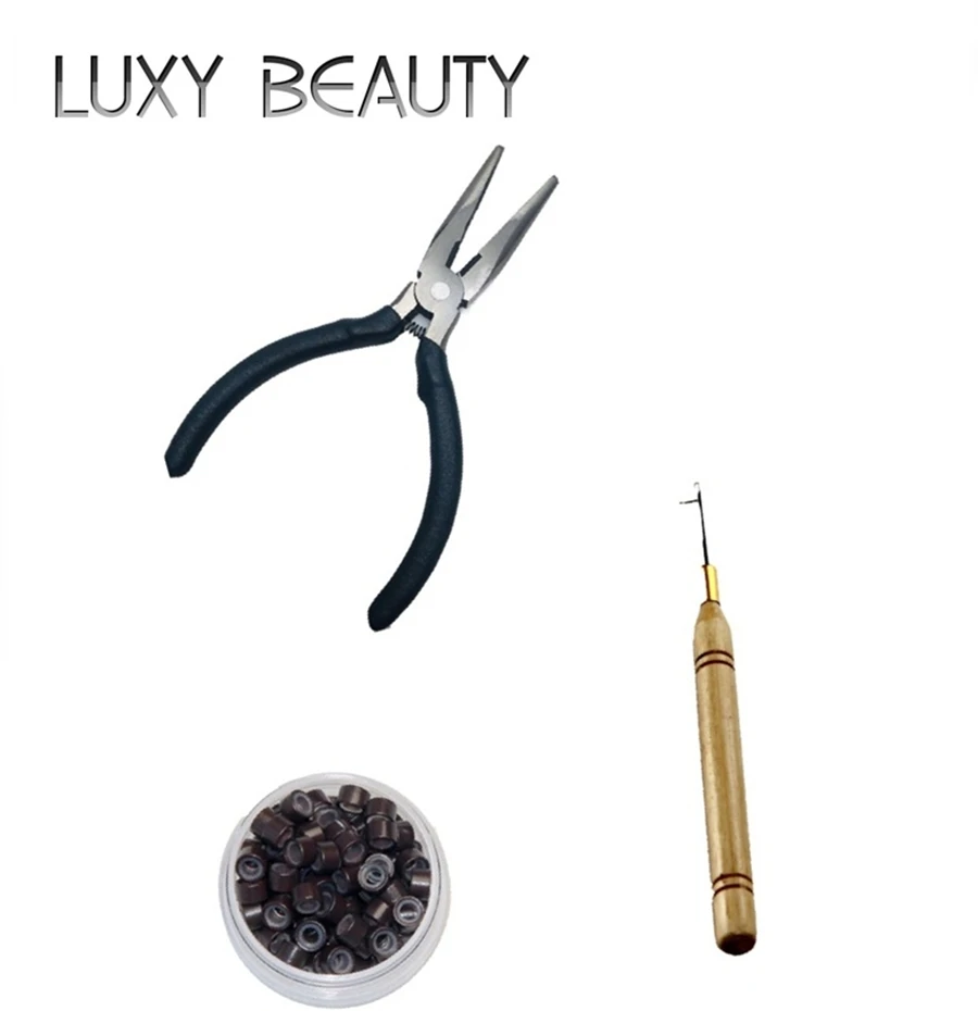 LUXY BEAUTY 1 игла с крючками + плоскогубцы для волос 250 шт. 5 0*3 0 мм кремниевые