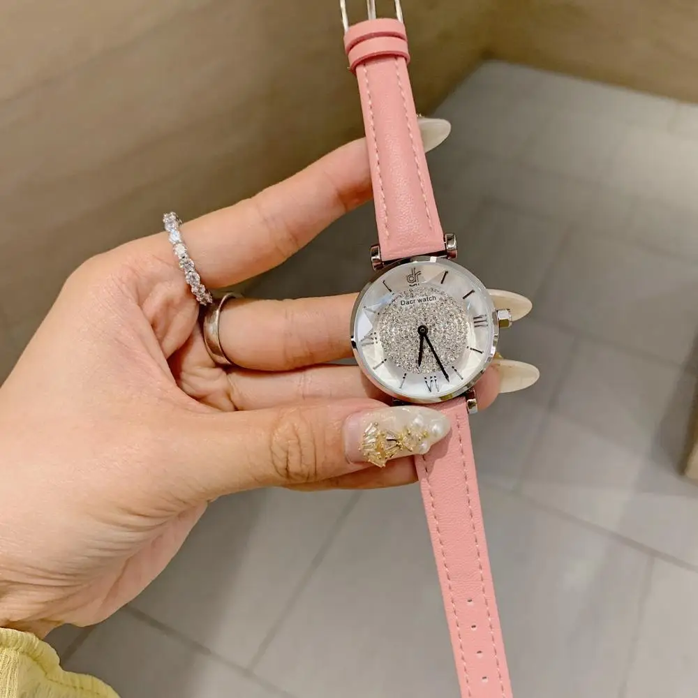 Classic Brand Designer Crystals Face Women Dress Watches Waterproof Real Leather Quartz Wrist watch 2 Hands Analog Watch Roman
Classic Brand Designer Crystals Face Women Dress Watches Waterproof Real Leather Quartz Wrist watch 2 Hands Analog Watch Roman