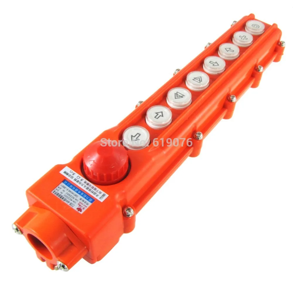 Rainproof 6 Ways Hoist Pushbutton Switch Pendant Control Station 250V 5A 500V 2A
Rainproof 6 Ways Hoist Pushbutton Switch Pendant Control Station 250V 5A 500V 2A