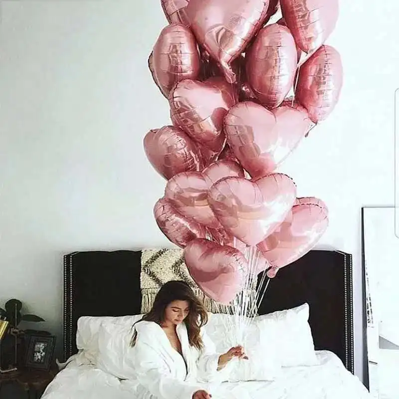 10pcs 18 Inch Rose Gold Red Foil Heart Balloons Marriage Helium Inflatable Balloon Metallic Wedding Birthday Party Decor Gifts
10pcs 18 Inch Rose Gold Red Foil Heart Balloons Marriage Helium Inflatable Balloon Metallic Wedding Birthday Party Decor Gifts