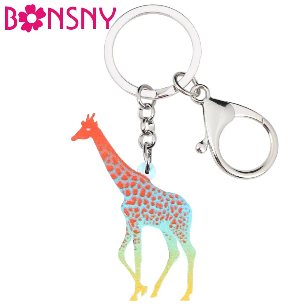 Bonsny Acrylic Novelty Colorful Giraffe Key Chain Keychains Rings Cartoon Animal Jewelry For Women Girls Car Bag Purse Bijoux
Bonsny Acrylic Novelty Colorful Giraffe Key Chain Keychains Rings Cartoon Animal Jewelry For Women Girls Car Bag Purse Bijoux