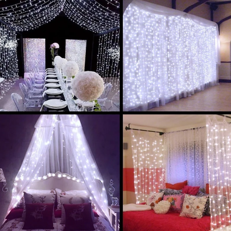 Curtain Led String Lights Christmas xmas Fairy Lights 3M x 3M 300 LED Icicle Decoration Lamp for Wedding/Party/Curtain/Garden
Curtain Led String Lights Christmas xmas Fairy Lights 3M x 3M 300 LED Icicle Decoration Lamp for Wedding/Party/Curtain/Garden