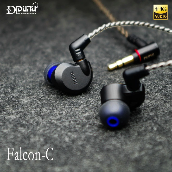 Динамические флагманские наушники DUNU Falcon C Hi Res Fi высокопрочные из карбона с nano