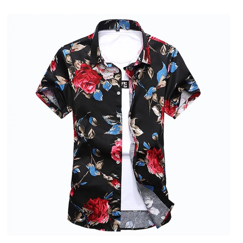 2019 Summer New Men's Short Sleeve Hawaiian Shirt Cotton Men Floral Shirts Casual Beach Rose Shirts 5XL 6XL 7XL Men Blouse
2019 Summer New Men's Short Sleeve Hawaiian Shirt Cotton Men Floral Shirts Casual Beach Rose Shirts 5XL 6XL 7XL Men Blouse