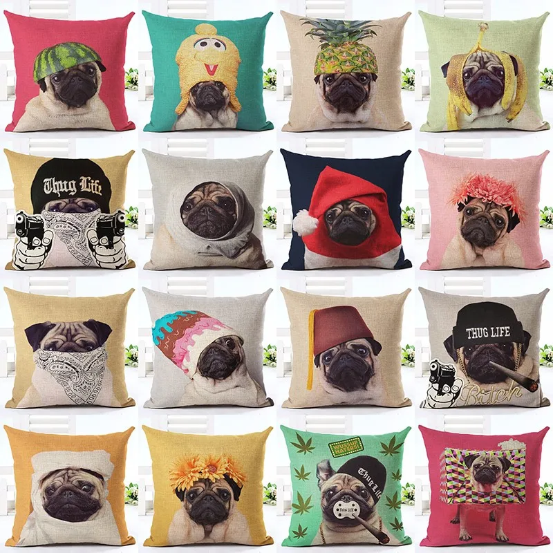 Christmas Pillowcase Pug Dog Cushion Cover Car Chair Seat Throw Thug Life Thanksgiving Decorations Pillows Wedding
Christmas Pillowcase Pug Dog Cushion Cover Car Chair Seat Throw Thug Life Thanksgiving Decorations Pillows Wedding