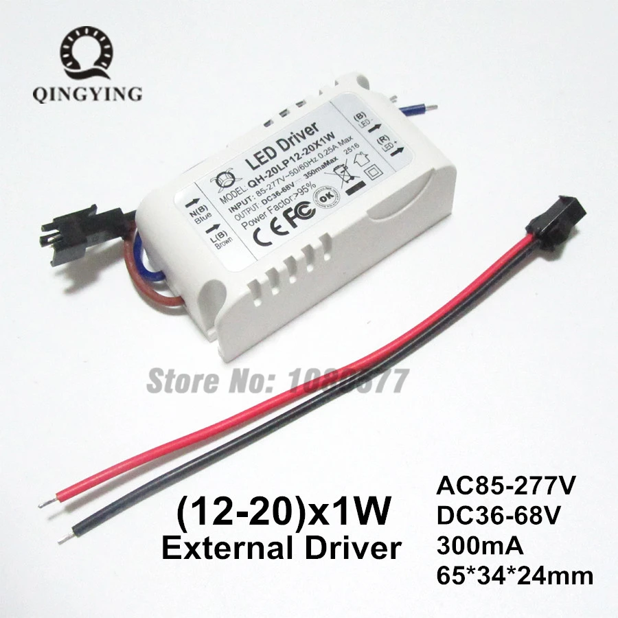 10pcs 12w 15w 18w 20w LED Driver 12-20x1W Lighting Transformers AC85-277V DC36-68V 300ma for Ceiling light Lamp
10pcs 12w 15w 18w 20w LED Driver 12-20x1W Lighting Transformers AC85-277V DC36-68V 300ma for Ceiling light Lamp