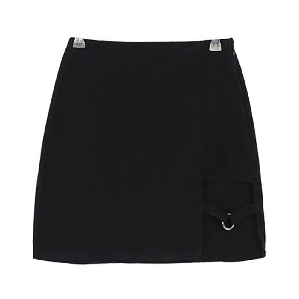 Женская тонкая Асимметричная юбка крутая Харадзюку панк готика летняя модная