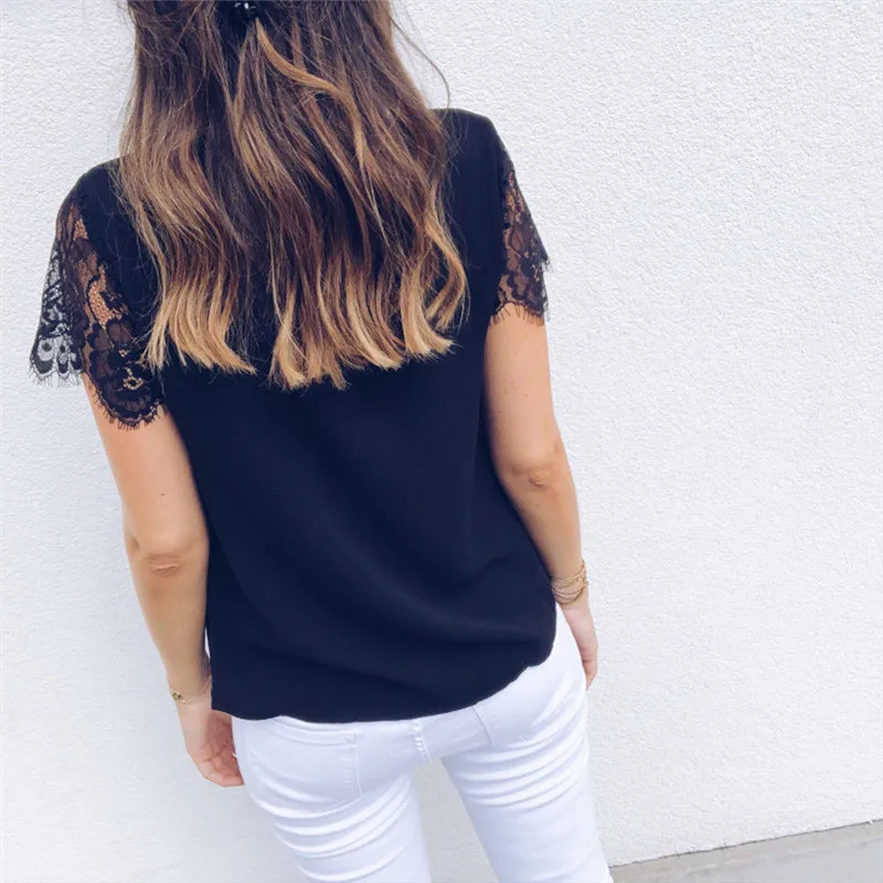 Womens Boho Beach Summer Lace Tops and Blouses Elegant V Neck Short Sleeve Shirt Laadies chemise femme blusas femininas elegante
Womens Boho Beach Summer Lace Tops and Blouses Elegant V Neck Short Sleeve Shirt Laadies chemise femme blusas femininas elegante
