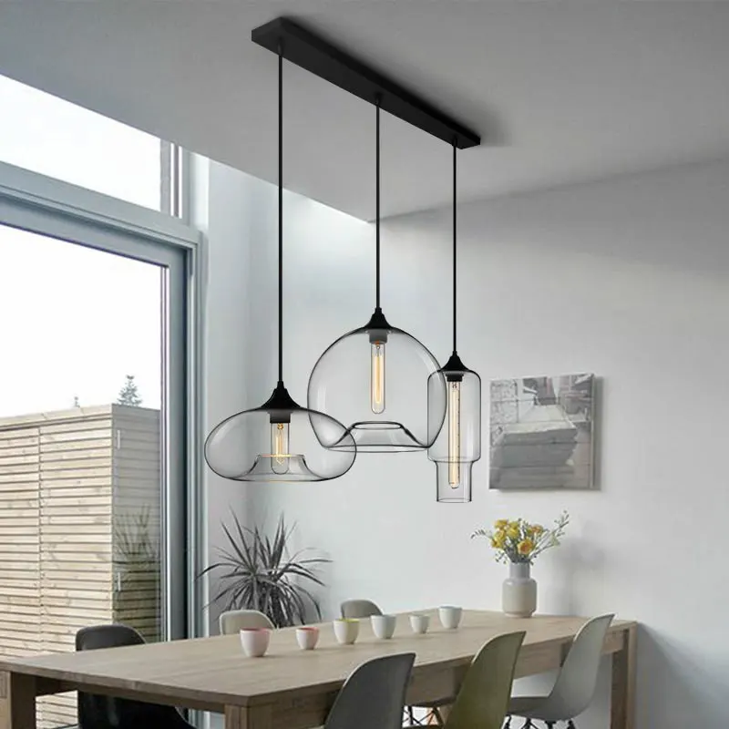 Modern fashion loft Scandinavian Clear glass single head pendant light home deco living room DIY brief varied E27 bulb LED
Modern fashion loft Scandinavian Clear glass single head pendant light home deco living room DIY brief varied E27 bulb LED