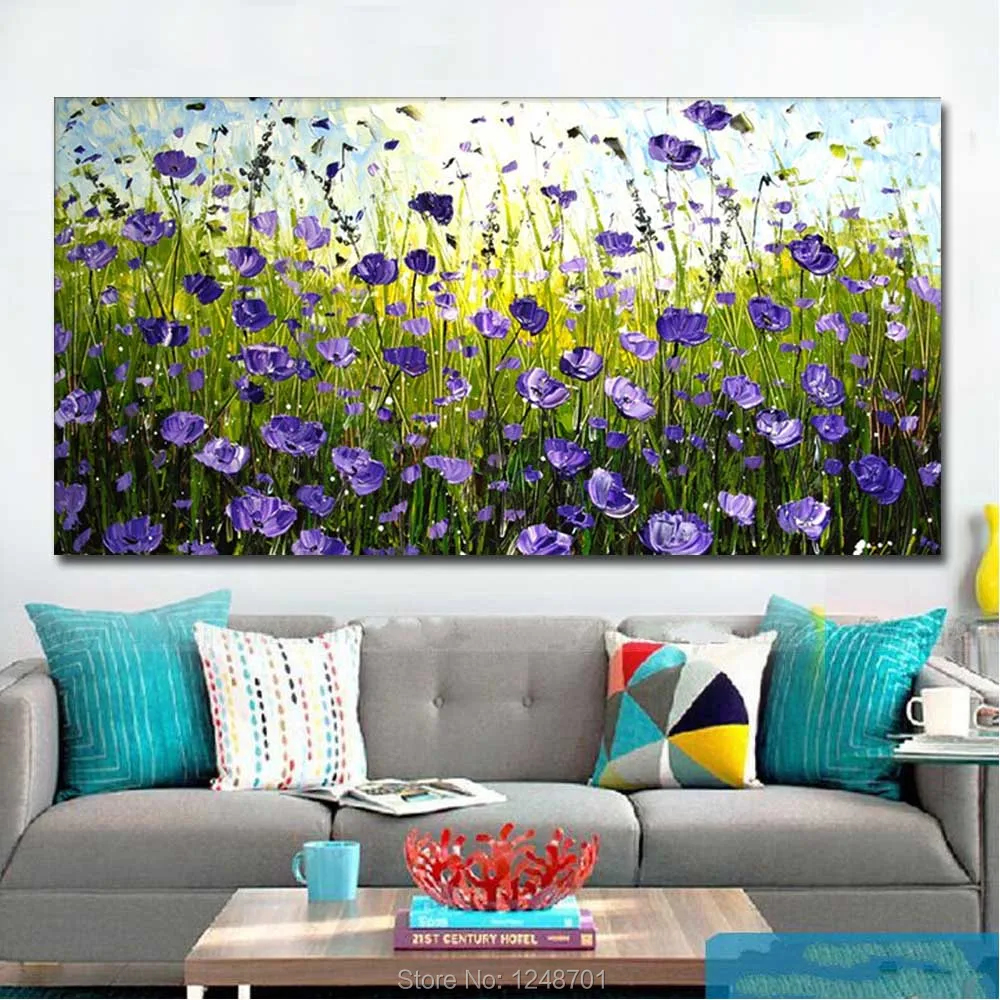 Large Size Hand Painted Abstract Purple Flower Field Lanscape Oil Painting On Canvas Wall Picture Living Room Bedroom Home Decor
Large Size Hand Painted Abstract Purple Flower Field Lanscape Oil Painting On Canvas Wall Picture Living Room Bedroom Home Decor