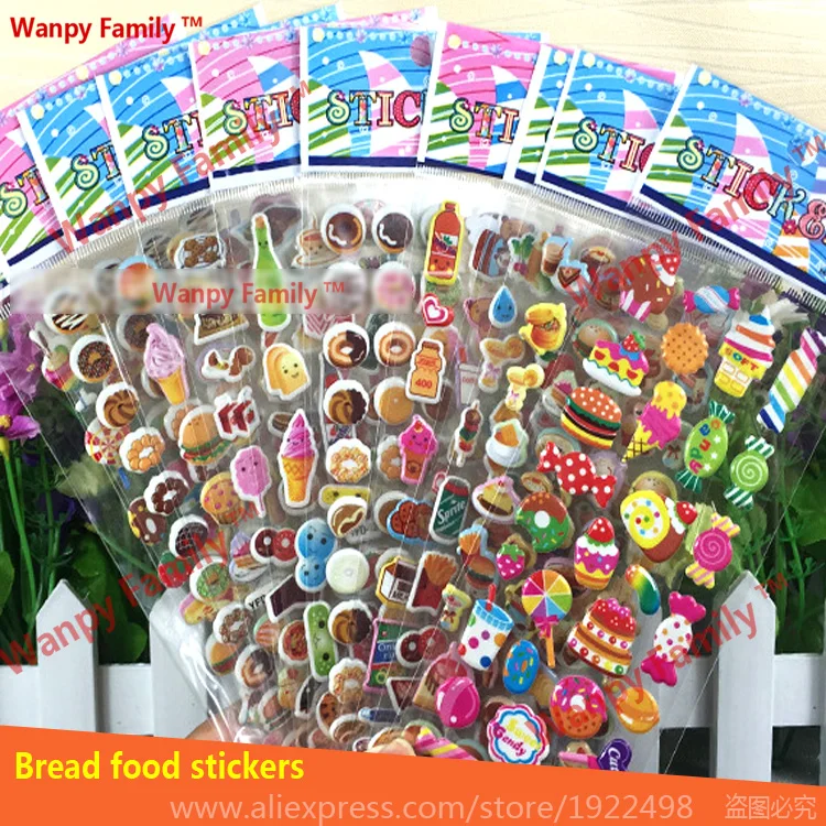 10 sheets/set Cute Bread food Stickers for Kids rooms decor stickers Birthday Gift toys stickers.3d Cartoon food drink stickers
10 sheets/set Cute Bread food Stickers for Kids rooms decor stickers Birthday Gift toys stickers.3d Cartoon food drink stickers
