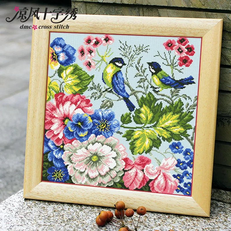 Flowers and birds cross stitch kit DMC brand thread animal dog count canvas fabric embroidery handmade needlework
Flowers and birds cross stitch kit DMC brand thread animal dog count canvas fabric embroidery handmade needlework