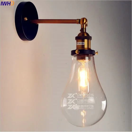 IWHD Glass Nordic Industrial Wall Lights Fixtures LED Stair Light Edison Retro Vintage Wall Sconce LED Lampara Pared Arandela
IWHD Glass Nordic Industrial Wall Lights Fixtures LED Stair Light Edison Retro Vintage Wall Sconce LED Lampara Pared Arandela