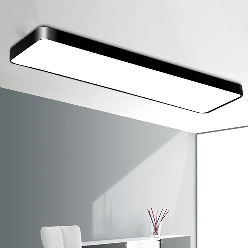Modern Concise Rectangular Office Led Ceiling Lamp Black Iron Lampshade Light For Living Study Room
Modern Concise Rectangular Office Led Ceiling Lamp Black Iron Lampshade Light For Living Study Room