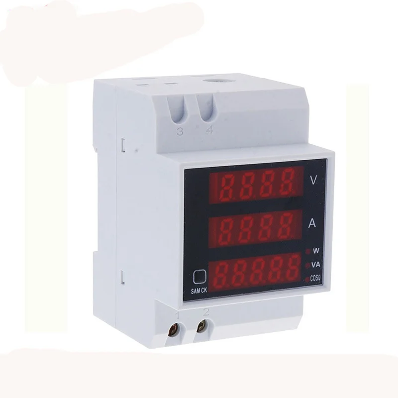 

D52-2048 Active Power Factor Energy meter LED Digital Multi-Functional Meter Voltmeter current meter AC80-300V,0-100A Wattmeter