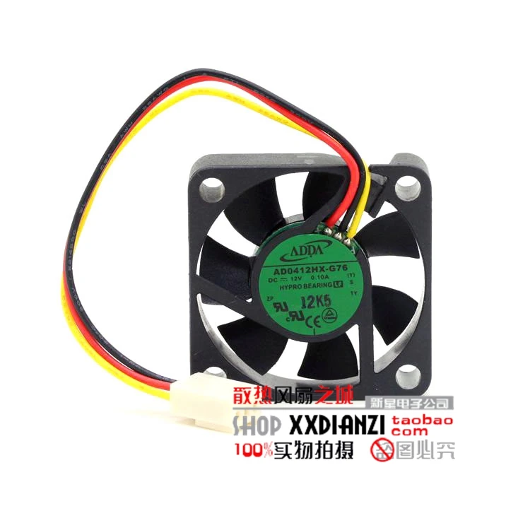 Оригинальный ADDA AD0412HX-G76 4010 4 см 40*40*10 мм DC 12V 0.10A Вентилятор охлаждения
Оригинальный ADDA AD0412HX-G76 4010 4 см 40*40*10 мм DC 12V 0.10A Вентилятор охлаждения
