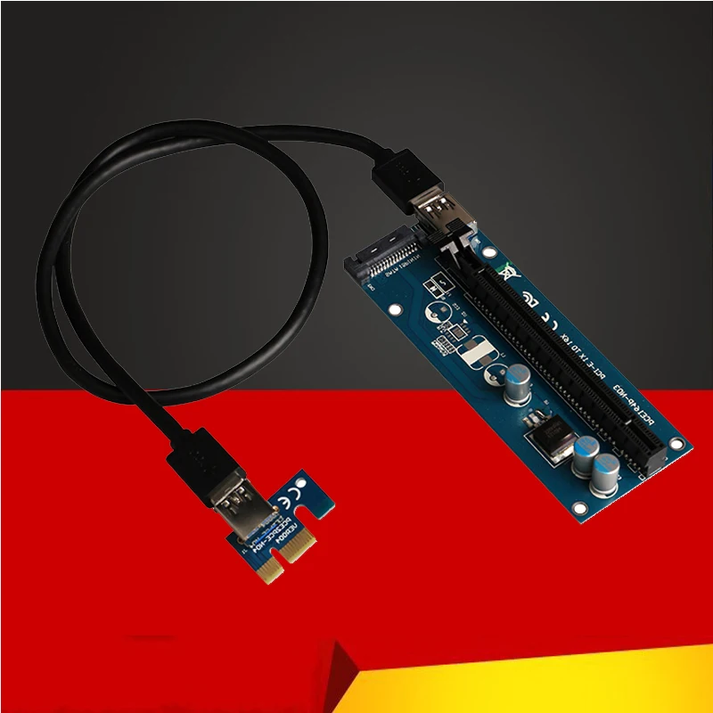 VER007S PCIe 1X to 16X Riser Card Extender PCI Express Adapter + 60cm USB 3.0 Cable 15Pin SATA Power Supply for BTC Miner Mining
VER007S PCIe 1X to 16X Riser Card Extender PCI Express Adapter + 60cm USB 3.0 Cable 15Pin SATA Power Supply for BTC Miner Mining