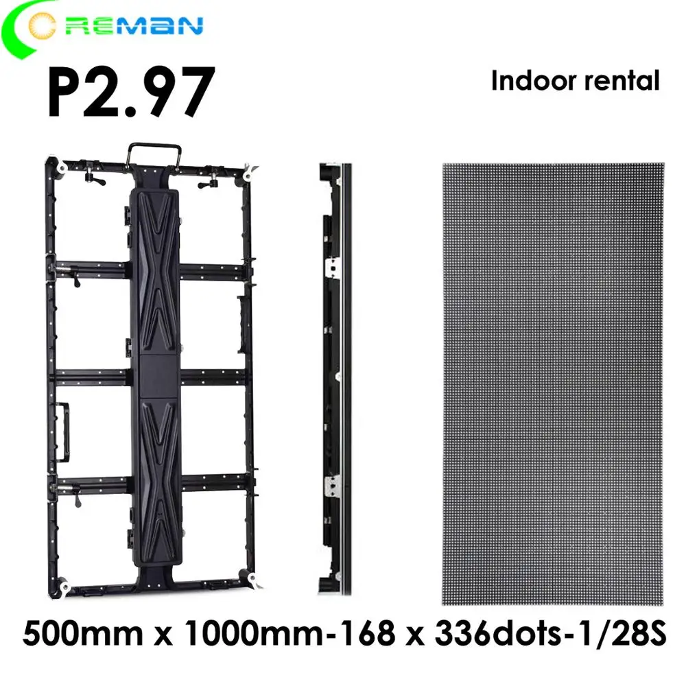 Самый дешевый Coreman p2.97 500x1000 Светодиодная панель дисплея цена MBI524 ICN2037 ICN2038S гибкий