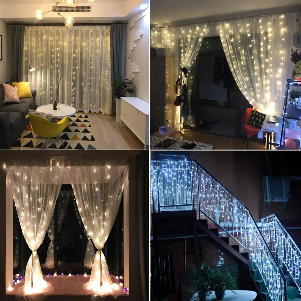 Garland Battery Powered Fairy Light Curtain LED Decorative 220V Christmas Decoration Outdoor USB Plug Waterproof Wedding Lights
Garland Battery Powered Fairy Light Curtain LED Decorative 220V Christmas Decoration Outdoor USB Plug Waterproof Wedding Lights