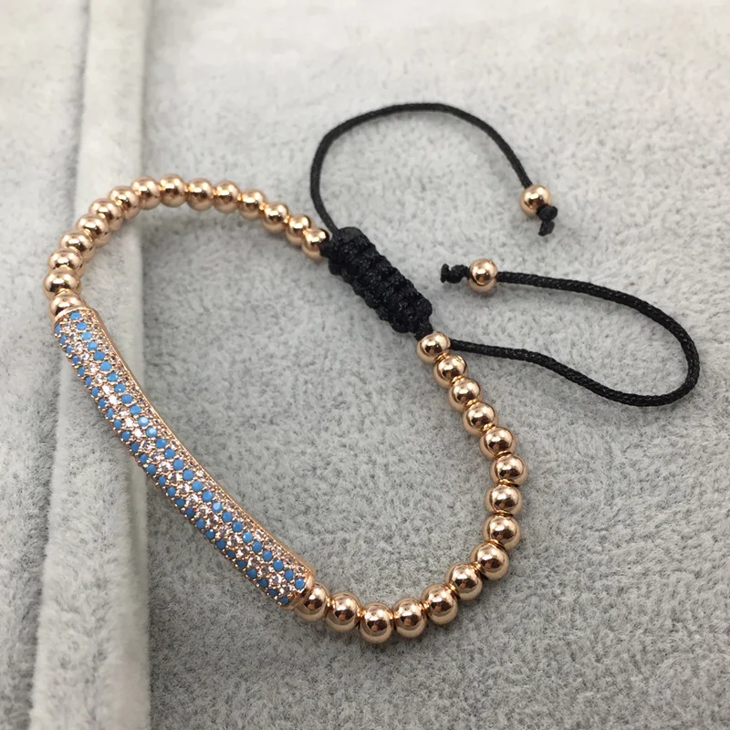 POHIER Pave CZ Tubes Braided Macrame 4mm Copped Beads Charms Bracelet For Women Men Jewelry stretch Bracelets
POHIER Pave CZ Tubes Braided Macrame 4mm Copped Beads Charms Bracelet For Women Men Jewelry stretch Bracelets