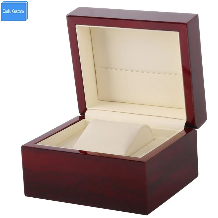 Lacquer Glossy Single Wooden Watch Box Size 13x11x8cm, Print Logo for Promotion Event Clamshell Wooden Box China Box Wholesale
Lacquer Glossy Single Wooden Watch Box Size 13x11x8cm, Print Logo for Promotion Event Clamshell Wooden Box China Box Wholesale