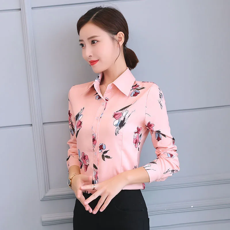 Women Spring Summer Style Chiffon Blouses Shirts Lady Casual Long Sleeve Turn down collar Flower Printed Blusas Tops DD2293
Women Spring Summer Style Chiffon Blouses Shirts Lady Casual Long Sleeve Turn down collar Flower Printed Blusas Tops DD2293