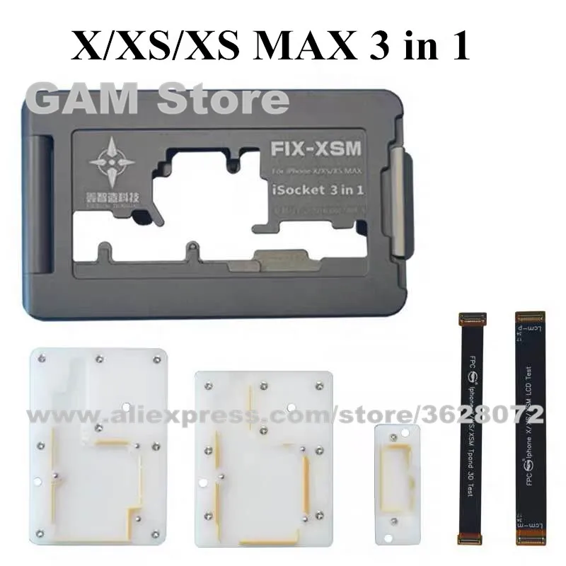 iPhone X/XS/XS Max Layering Motherboard Tester 3 in 1 2-in-1 PCB Mainboard Holder iSocket Fixture Jig Upper Layer Testing Machin
iPhone X/XS/XS Max Layering Motherboard Tester 3 in 1 2-in-1 PCB Mainboard Holder iSocket Fixture Jig Upper Layer Testing Machin
