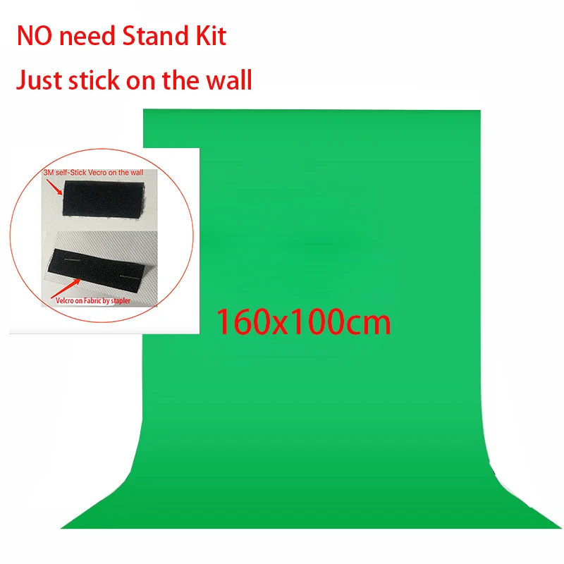 No need Stand Kit 7colors 1.6X1m Photography studio Green Screen Chroma key Background Non-Woven Backdrop for Photo Studio
No need Stand Kit 7colors 1.6X1m Photography studio Green Screen Chroma key Background Non-Woven Backdrop for Photo Studio