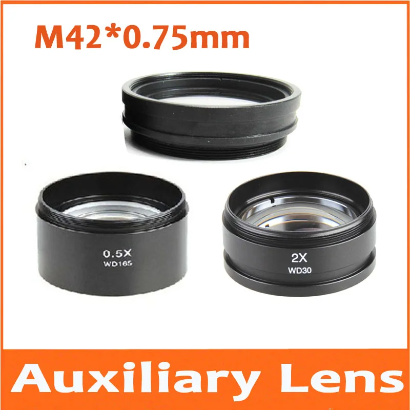 M42*0.75mm 0.5X 1X 2X Aux Barlow Accessories AUX Auxiliary Single barrel Microscope Objective Lens for Stereo Microscope
M42*0.75mm 0.5X 1X 2X Aux Barlow Accessories AUX Auxiliary Single barrel Microscope Objective Lens for Stereo Microscope