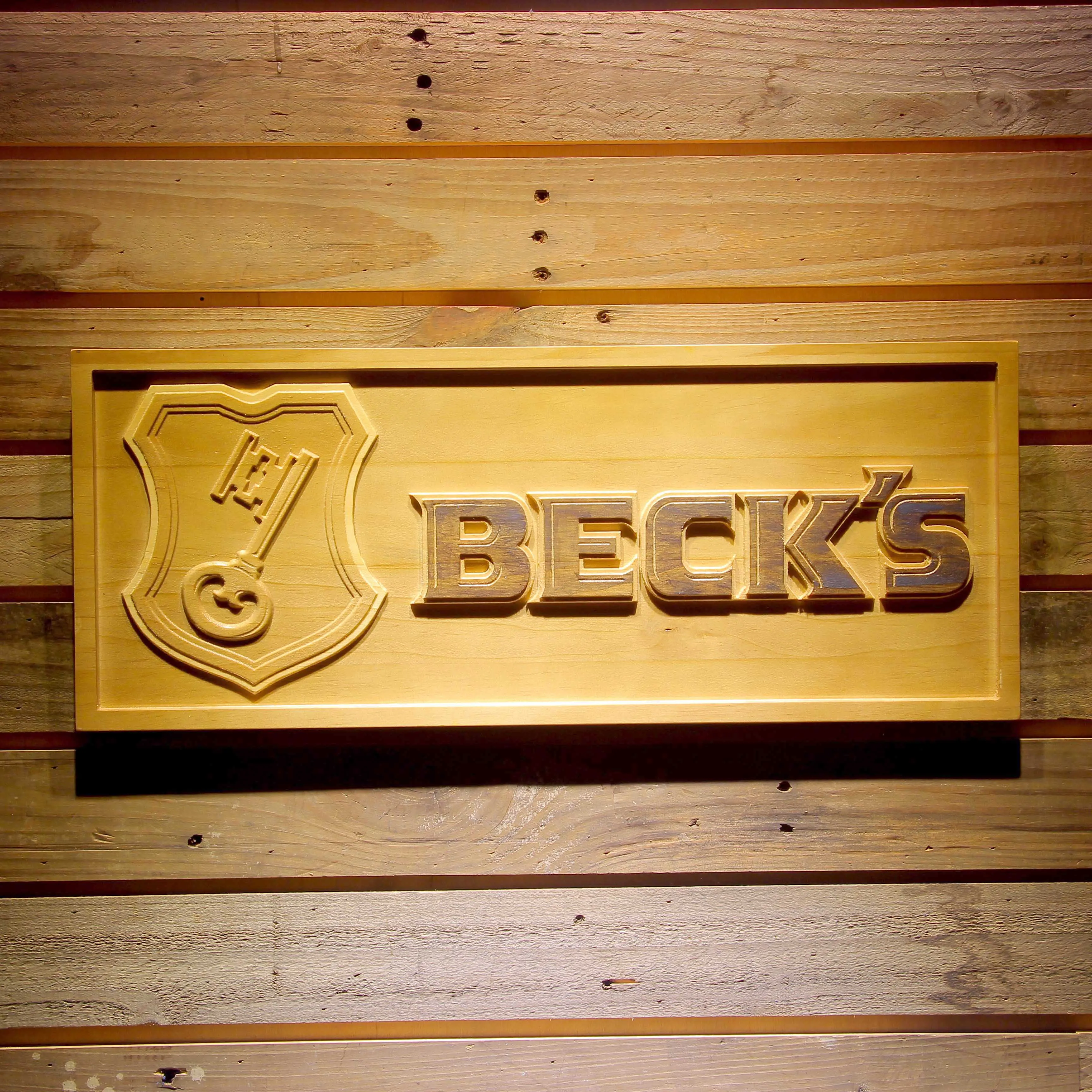 Деревянные 3D знаки BECK'S Beer |