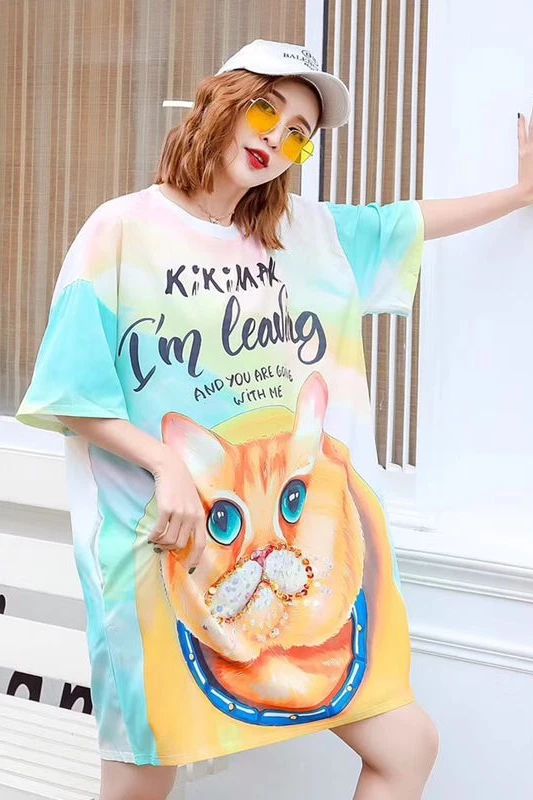 European station Thai tide brand lady cartoon sequin print T-shirt female age-loss loose short-sleeved T-shirt summer
European station Thai tide brand lady cartoon sequin print T-shirt female age-loss loose short-sleeved T-shirt summer