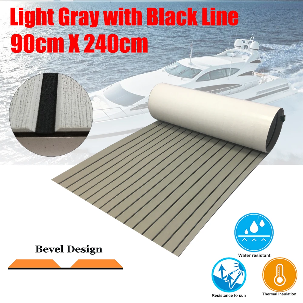 Upgraded Boat Teak Decking Sheet Yacht Marine Flooring Non-slip Carpet Mat 90cm240cm/35.4"94.5" Light Grey In Black Accessories
Upgraded Boat Teak Decking Sheet Yacht Marine Flooring Non-slip Carpet Mat 90cm240cm/35.4"94.5" Light Grey In Black Accessories
