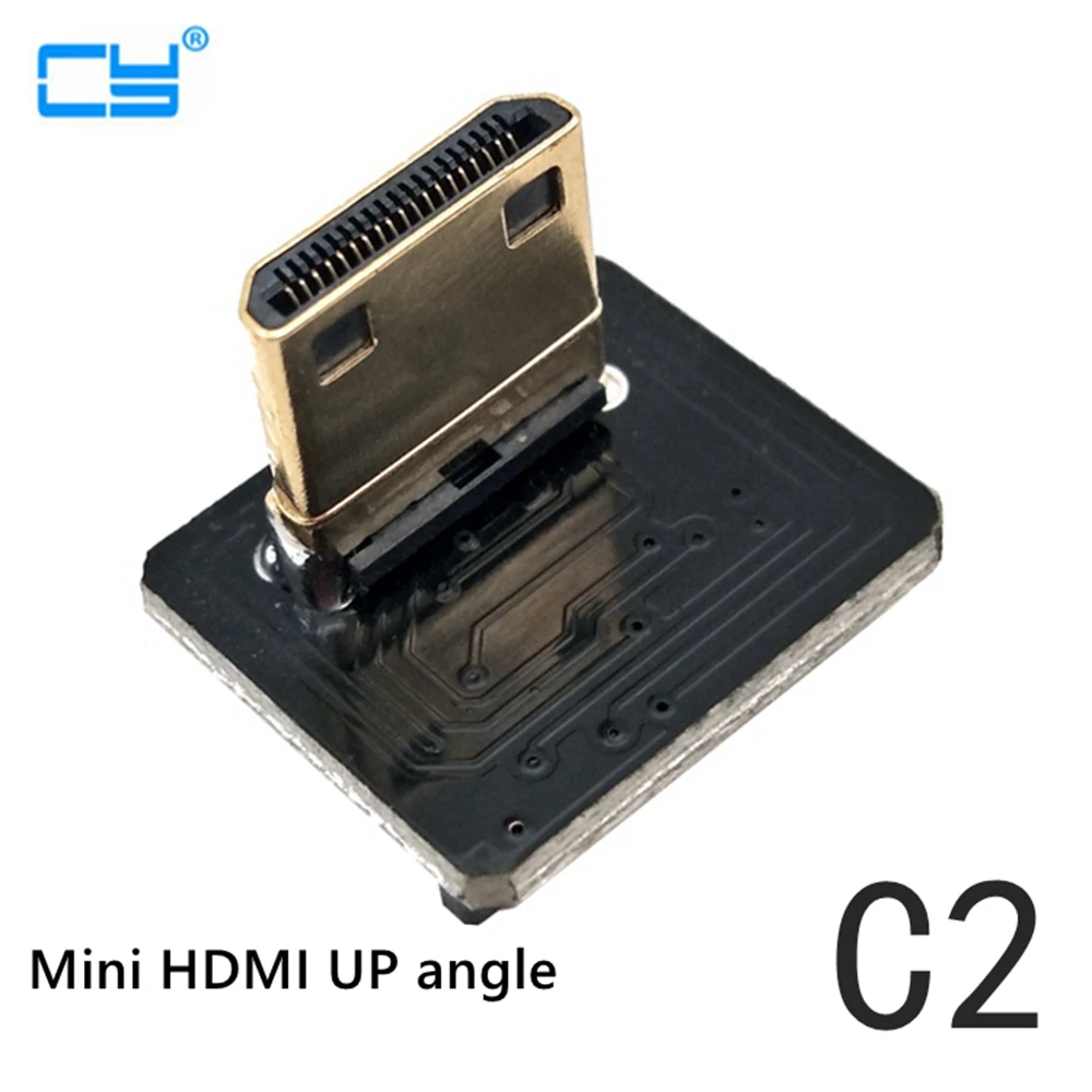 C2 Mini HDMI up angle adpter to Micro угол 90 градусов FPV кабель для мультикоптера аэрофотосъемки
