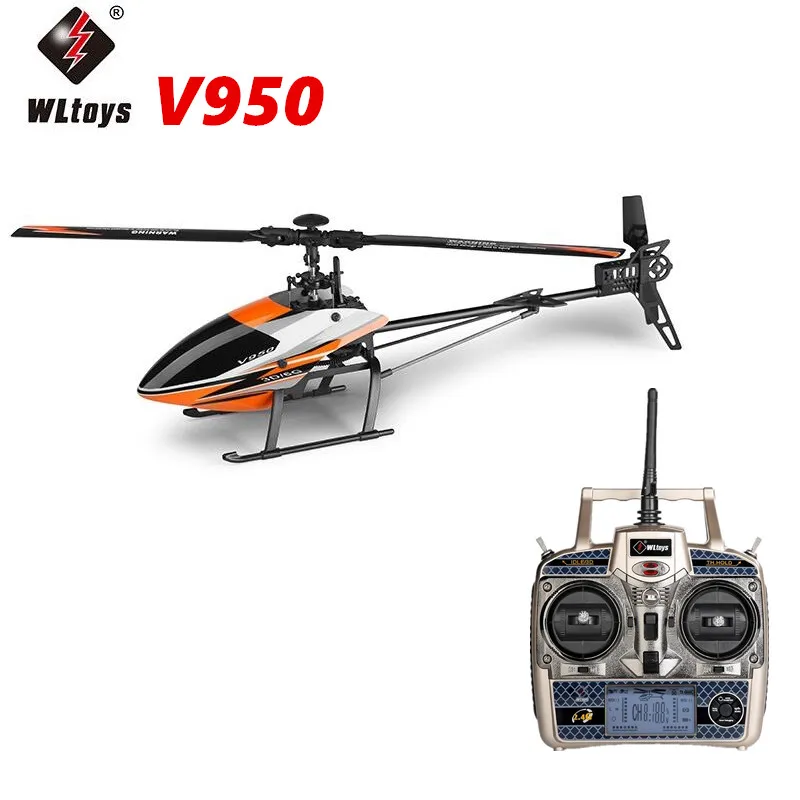 

WLtoys V950 6CH 3D6G System Flybarless Big RC Helicopter with Brushless Motor 2.4G RTF
