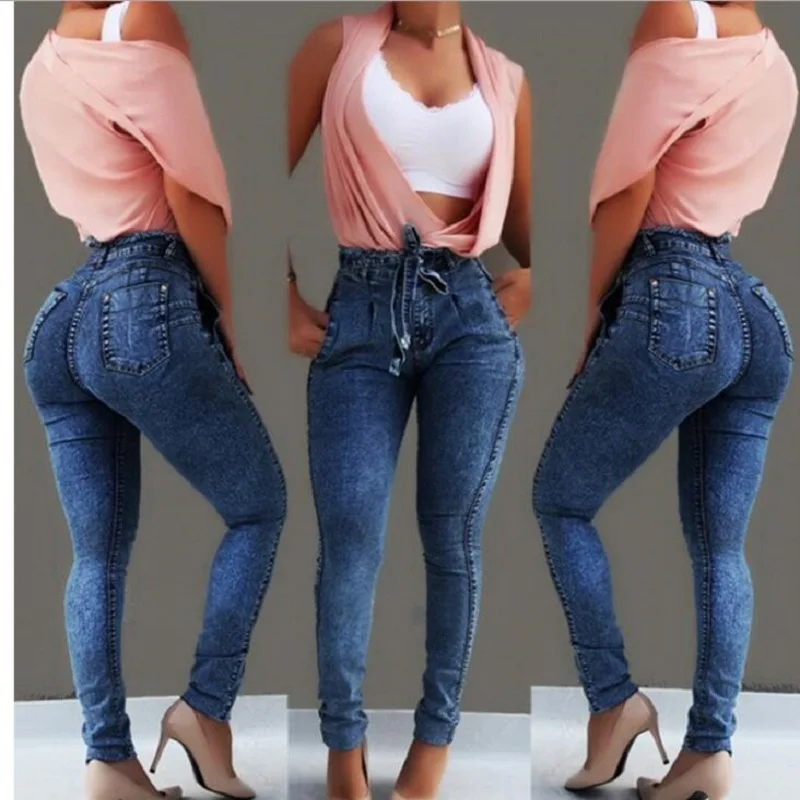 Women's Jeans Fashion High Waist 2021 New jeans Women's Clothing Bandages Denim Large Lize Ladies Pencil Pants Skinny Jeans
Women's Jeans Fashion High Waist 2021 New jeans Women's Clothing Bandages Denim Large Lize Ladies Pencil Pants Skinny Jeans