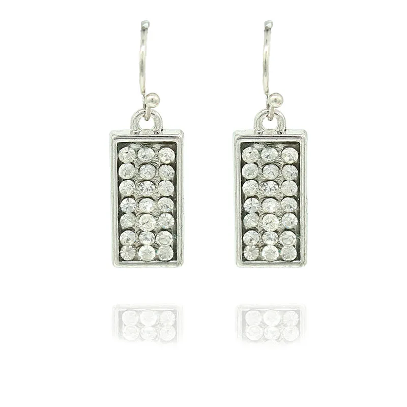 Модные геометрические висячие серьги ISINYEE с кристаллами для женщин и девушек