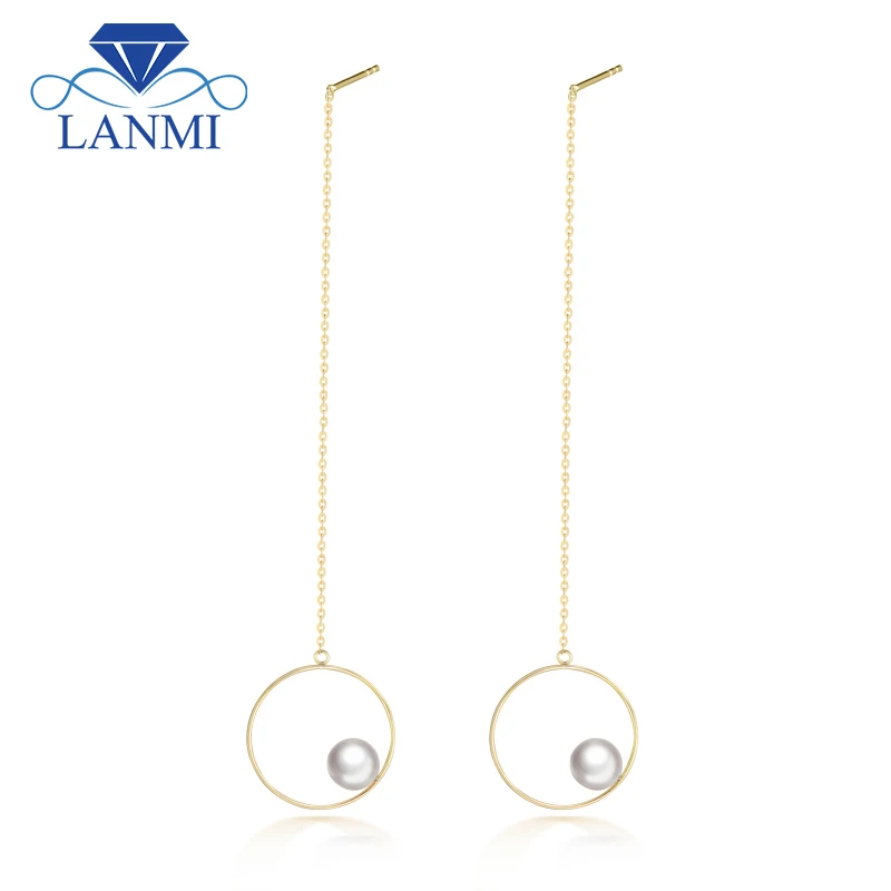 LANMI Solid 18K Yellow Gold Akoya Pearls Earrings Lovely Design for Women Wedding Jewelry
LANMI Solid 18K Yellow Gold Akoya Pearls Earrings Lovely Design for Women Wedding Jewelry