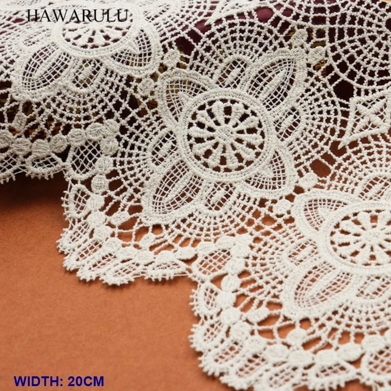 HAWARULU 1yard 20cm DIY Water-soluble cotton thread lace national costume lace embroidery fabric Handmade festival accessories
HAWARULU 1yard 20cm DIY Water-soluble cotton thread lace national costume lace embroidery fabric Handmade festival accessories