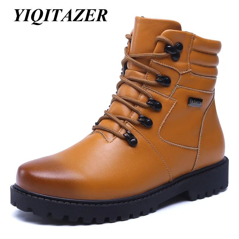 YIQITAZER 2018 Fashion Winter Snow Ankle Boots Men,Rubber Soles Military Boots Shoes Man Geniune Leather Shoes Warm Wool Insoles
YIQITAZER 2018 Fashion Winter Snow Ankle Boots Men,Rubber Soles Military Boots Shoes Man Geniune Leather Shoes Warm Wool Insoles
