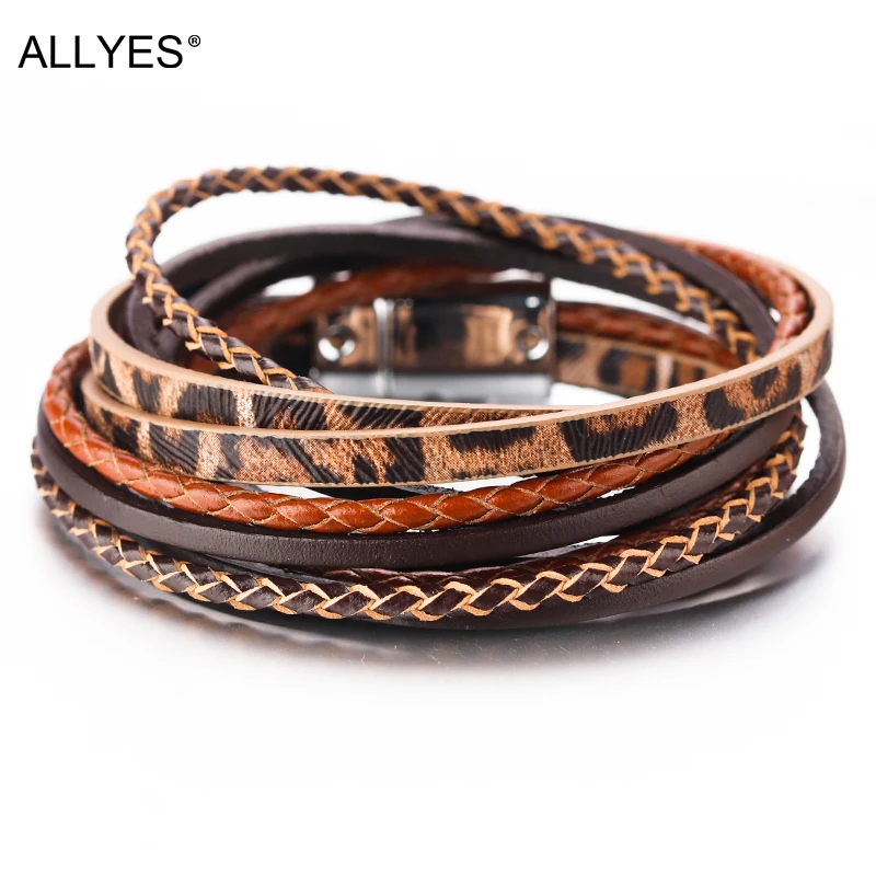 ALLYES Braided Leather Bracelets for Women Men Unisex Fashion Boho Bohemian Style Ladies Multilayer Wrap Bracelet Jewelry
ALLYES Braided Leather Bracelets for Women Men Unisex Fashion Boho Bohemian Style Ladies Multilayer Wrap Bracelet Jewelry
