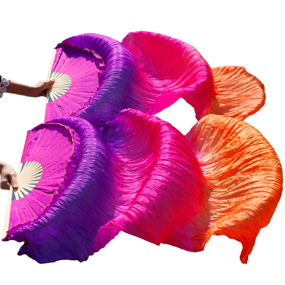 2018 female high quality Chinese silk veils dance fans Pair of belly dancing fans cheap hot sale Purple + rose+ orange
2018 female high quality Chinese silk veils dance fans Pair of belly dancing fans cheap hot sale Purple + rose+ orange