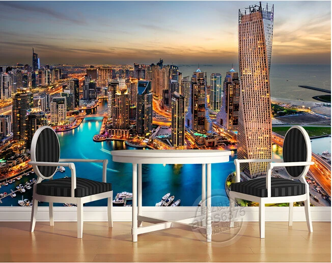 The latest 3D murals,3D Dubai city night scene of sunset HD murals, living room TV sofa bedroom background wall paper
The latest 3D murals,3D Dubai city night scene of sunset HD murals, living room TV sofa bedroom background wall paper