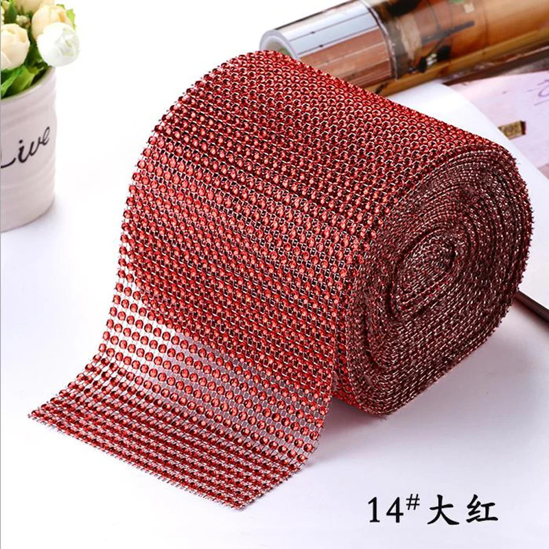 4.75"X10Yards Red Diamond Mesh Wrap Rhinestone Ribbon Wedding Supplies Home Decoration Wrapper DIY Accessories 24 Rows Net Drill
4.75"X10Yards Red Diamond Mesh Wrap Rhinestone Ribbon Wedding Supplies Home Decoration Wrapper DIY Accessories 24 Rows Net Drill